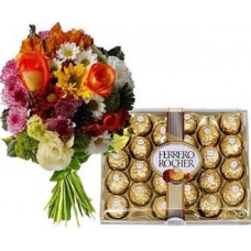 Mixed Flowers & Ferrero